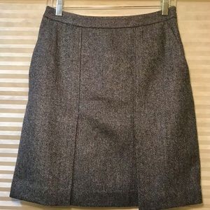 BROOKS BROTHERS Wool Herringbone Pencil Skirt